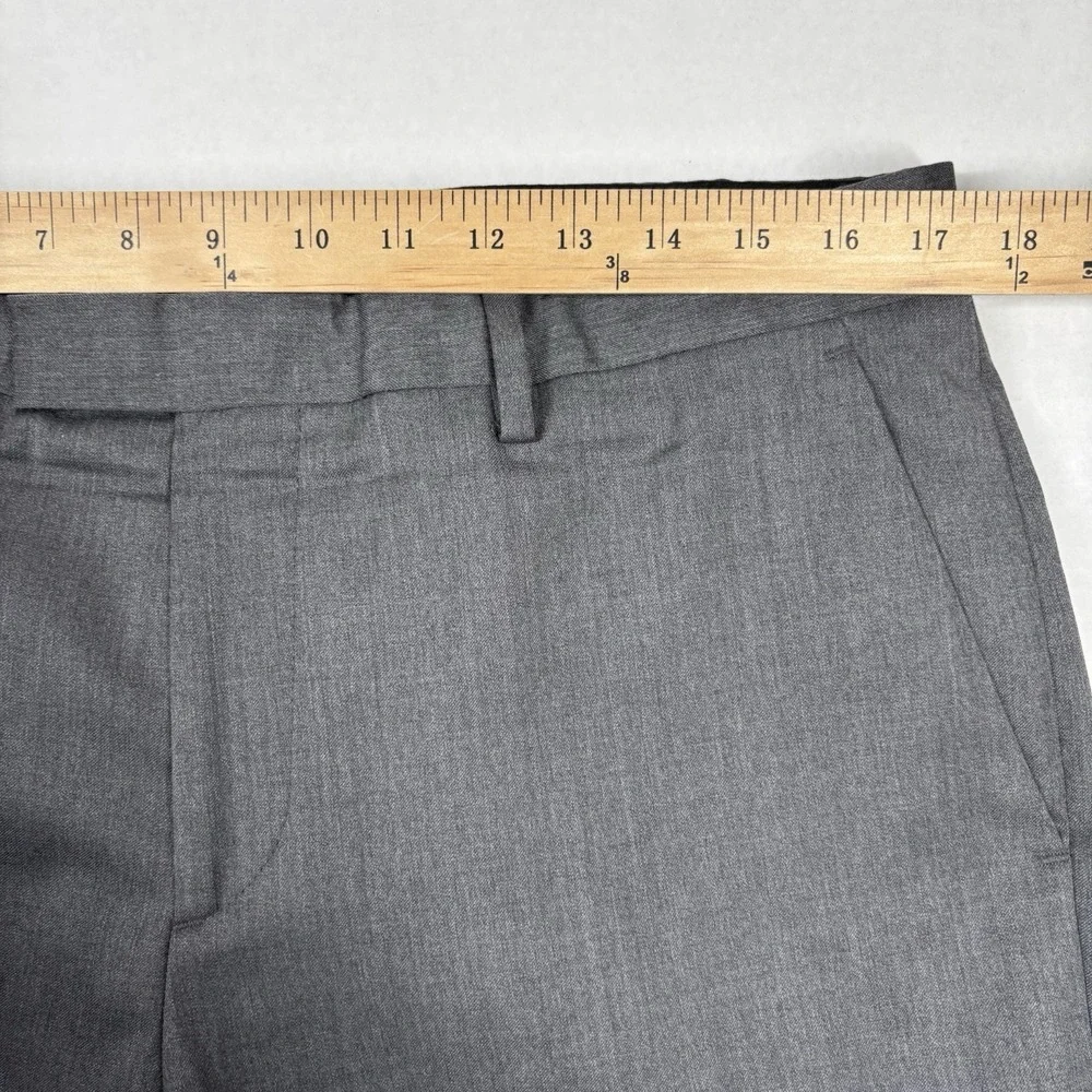 J.Lindeberg‎ Hugo Legend 100% Wool Dress Pants Mens 34x31 Charcoal Straight EUC